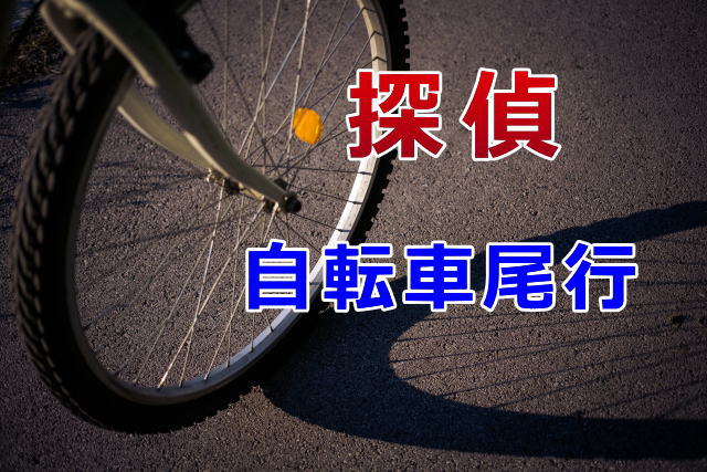 探偵 自転車尾行